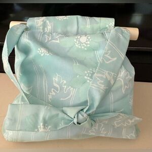NEW Vintage Lilly Pulitzer Handmade Bag Purse Wood Accent Retired Print OOAK HTF